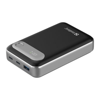 Sandberg Travel Powerbank 20000 mAh PD35W, kompaktní powerbanka s USB-C PD, černá