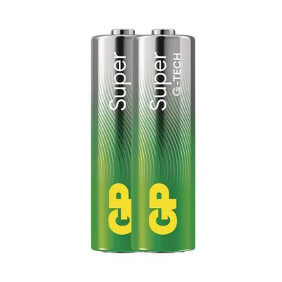 Baterie AA (R6) alkalická GP Super 2ks / shrink