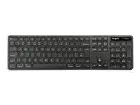 Klávesnice - full size - antibakteriální - bezdrátový - Bluetooth 5.0, 2.4 GHz - QWERTY - britská - černá