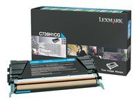 Vysoká výtěžnost - azurová - originální - kazeta s barvivem LCCP, LRP - pro Lexmark C736dn, C736dtn, C736N, X736de, X738de, X738dte
