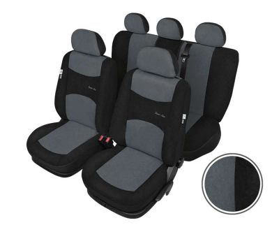 Autopotahy SIXTOL SPORT LINE + šedočerné