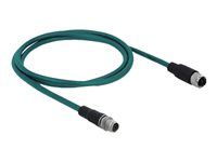 Network cable M12 X-coded 8 pin male to