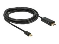 Kabel adaptéru - Mini DisplayPort s piny (male) do HDMI s piny (male) - 3 m - černá
