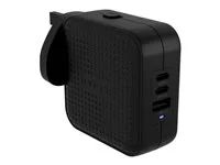Síťový adaptér - GaN - 70 watt - QC 3.0, Power Delivery 3.0 + PPS - 3 výstupní konektory (USB, 2 x USB-C) - černá