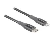 Kabel Lightning - USB-C s piny (male) do Lightning s piny (male) - 50 cm - šedá