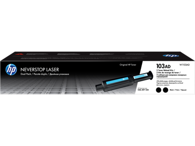HP 103AD Black Neverst. Laser, dvojbalení, W1103AD