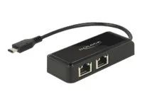 Síťový adaptér - USB 3.1 Gen 1 - Gigabit Ethernet x 2 - černá