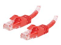 Patch kabel - RJ-45 (M) do RJ-45 (M) - 50 cm - UTP - CAT 6 - lisovaný, provedení bez hrbolků, licna - červená