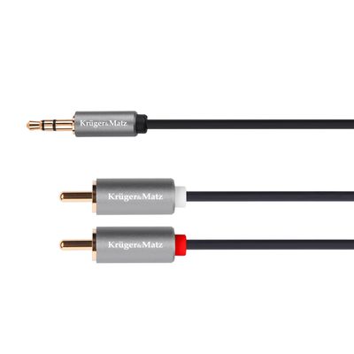 Kabel Jack 3.5mm stereo/2x Cinch 5m KRUGER & MATZ KM1217 Basic