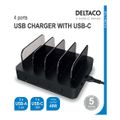 DELTACO DPS-0100, 3x USB A, Nabíjecí stanice, 40W