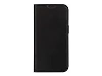 Pouzdro s klopou pro mobilní telefon - polyuretan (PU), plast - černá - pro Apple iPhone 13, 14, 15, 16e, 17e