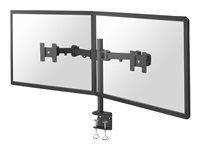Montážní sada - plný pohyb - pro 2 LCD displeje - černá - velikost obrazovky: 10"-27" - upevnění svorkou, upevnitelné na stůl