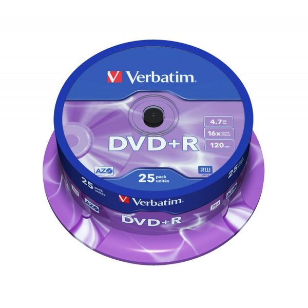 DVD + R Verbatim 4.7GB 16x CAKE 25ks