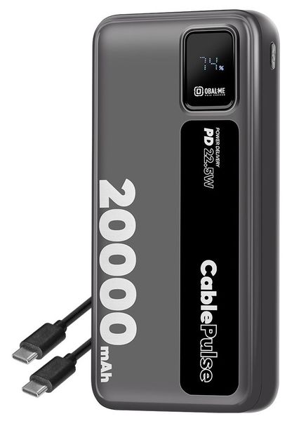 OBAL:ME CablePulse Powerbanka 20000mAh 22,5W Black