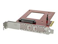x4 PCIe - For 2.5" U.2 NVMe SSD - SFF-8639 PCIe Adapter - U.2 SSD - PCIe SSD - U.2 drive (PEX4SFF8639) - Adaptér rozhraní - 2.5" - Ultra M.2 Card - PCIe 3.0 x4 - červená - pro P/N: BNDTB10GI, BNDTB210GSFP, BNDTB310GNDP, BNDTB410GSFP, BNDTB4M2E1, BNDTBUSB3142
