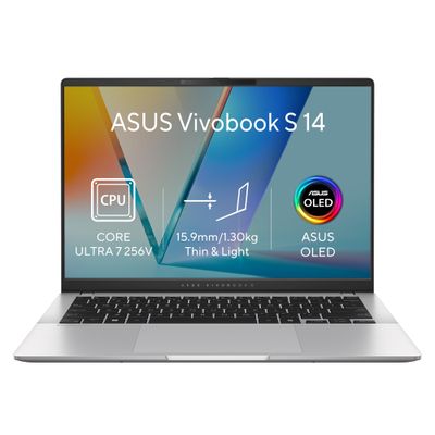 ASUS Vivobook S14/S5406SAL-OLED329WZ/U7-256V/14"/WUXGA/16GB/512GB/Intel int/W11H/Silver/2R