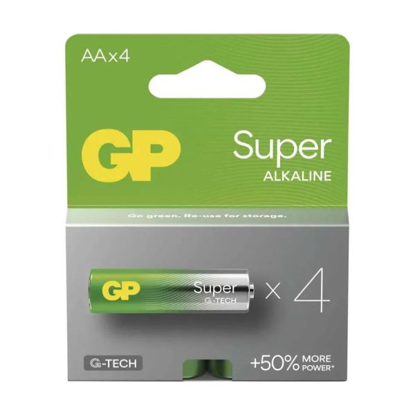 Baterie AA (R6) alkalická GP Super 4ks