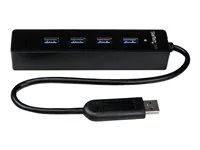 SuperSpeed Laptop USB Hub - Portable USB Splitter - Mini USB Hub (ST4300PBU3) - Rozbočovač - 4 x SuperSpeed USB 3.0 - desktop - pro P/N: FCREADMICRO3, MSDREADU3CA