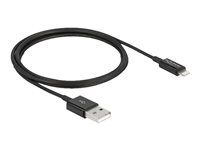 Kabel Lightning - USB s piny (male) do Lightning s piny (male) - 1 m - černá