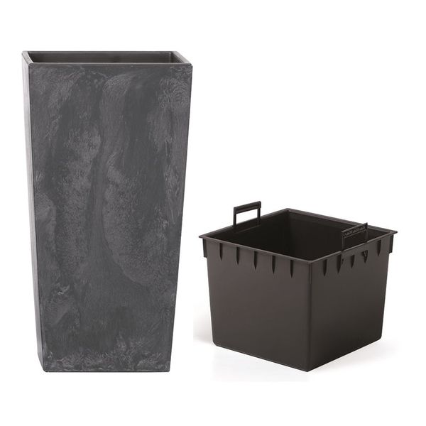 Květináč URBI SQUARE BETON EFFECT antracit 29,5cm