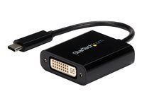 StarTech USB C to DVI Adapter - Black - 1920x1200 - USB Type C Video Converter for Your DVI D Display / Monitor / Projector (CDP2DVI) - Video / USB adapter - USB-C (M) do DVI-I (F) - Thunderbolt 3 - podpora 1920 x 1200 (WUXGA) - cerná - pro P/N: BNDTB10GI, BNDTB210GSFP, BNDTB410GSFP, BNDTB4M2E1, BNDTBUSB3142, TB4CDOCK