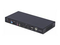 Startech 2-Port Dual-Monitor DP KVM Switch w/Video Matrix, 4K 60Hz - Prepínac KVM / audio / USB - 2 x KVM / zvuk / USB - 1 místní uživatel - desktop - kompatibilní s TAA