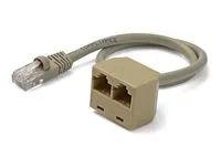 One adapter required at each end of the connection - Síťový rozdělovač - RJ-45 (M) do RJ-45 (F)