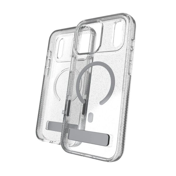 Case Milan Snap with Kickstand pre Apple iPhone 18 Pro Max / 17 Pro Max - Glitter Silver
