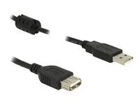Prodlužovací šňůra USB - USB (F) do USB (M) - USB 2.0 - 50 cm - lisovaný - černá