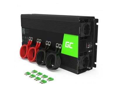 Green Cell INV12 automobilový měnič napětí 12V to 220V, 3000W/6000W
