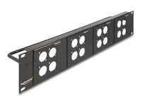 D-Type 19  Patch Panel with 4 D-Type pla