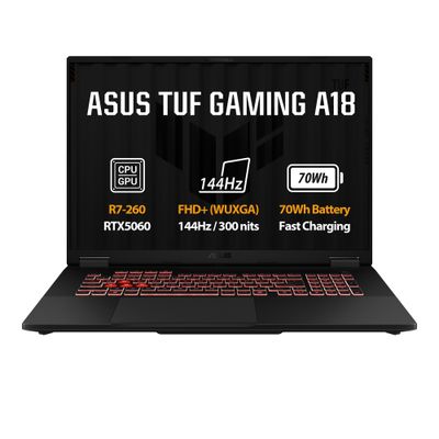 ASUS TUF Gaming A18/FA808UM-S8132WZ/R7-260/18"/WUXGA/16GB/512GB/RTX 5060/W11H/Gray/2R
