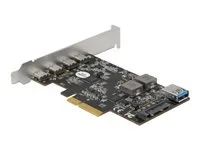 USB adaptér - PCIe 3.0 x4 nízký profil - USB-C 3.2 Gen 2 x 4 + USB 3.2 Gen 2 (vnitřní) x 1