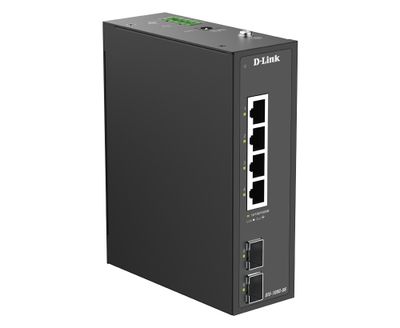 D-Link DIS-100G-06 6-Port Gigabit Industrial Unmanaged Switch with 2 x SFP Ports