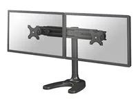 Stojan - plný pohyb - pro 2 LCD displeje - černá - velikost obrazovky: 19"-30" - stolní stojan, průchodka, upevnitelné na stůl