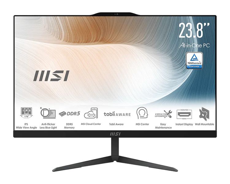 MSI Modern/AM242 1M-2298EU/23,8"/FHD/3-100U/8GB/512GB/Intel int/W11H/Černá/3R