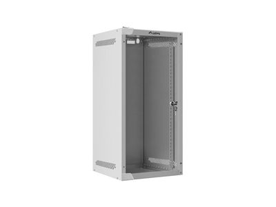Lanberg racková skříň 10" nástěnná 12u/280x310 (flat pack) s prosklenými dveřmi šedá
