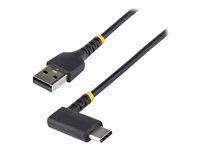 High Quality USB Charging Cord (R2ACR-30C-USB-CABLE) - USB kabel - USB (M) rovné do USB-C (M) pravoúhlý - Thunderbolt 3 / USB 2.0 - 3 A - 30 cm - černá