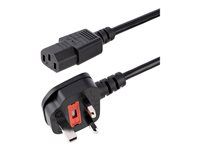 Power Supply Cable - Elektrický kabel - power IEC 60320 C13 do BS 1363 (M) - 3 m - černá