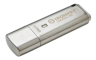 Kingston IronKey Locker+ 50/256GB/USB 3.1/USB-A/Stříbrná