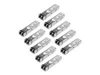 Lifetime Warranty (J4858C10PKST) - Transceiver modul SFP (mini-GBIC) (odpovídá: HP J4858C) - 1GbE - 1000Base-SX - multirežim LC - až 550 m - 850 nm (balení 10) - pro HPE 1700, 2610, 6120, Switch XL 10/100/1000; HPE Aruba 2530, 2930F 24, 2930F 48, 5406