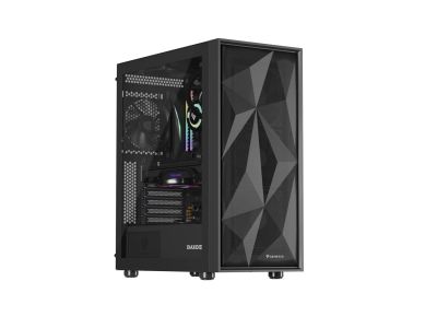 Počítačová skříň Genesis DIAXID 605F/Midi Tower/Transpar./Černá