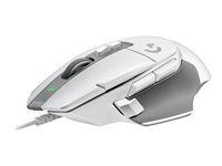 Myš - optický - kabelové - USB - bílá