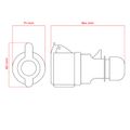 Zásuvka DPM 5p 32A 400V IP44 WS-GP-5-32A