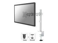 Montážní sada - plný pohyb - pro Displej LCD - stříbrná - velikost obrazovky: 10"-30" - upevnění svorkou, průchodka, upevnitelné na stůl
