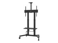 Vision X-Series VFM-F26 - Vozík - pro plochý panel / systém pro videokonference - výška nastavitelná, max. 80 kg - ocel - cerná - velikost obrazovky: 55"-100"