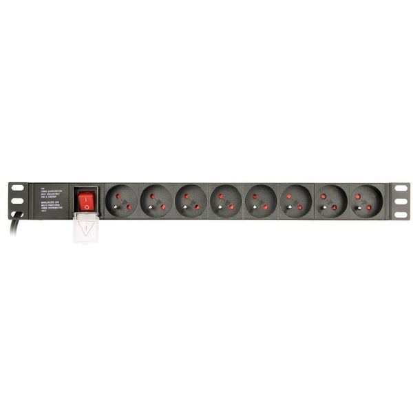 GEMBIRD Prodlužovačka 8x FR/IEC C14, 10A, 3m