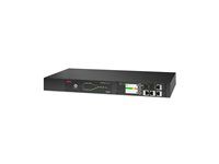 APC NetShelter - Automatický prevodový spínac (k montáži na regál) - AC 208 V - 3300 VA - 1 fáze - Ethernet 10/100/1000, USB - vstup: IEC 60320 C20 16A - výstupní konektory: 9 (8 x napájení IEC 60320 C13 12A, IEC 60320 C19 16A) - 1U - 2.43 m kabel - cerná