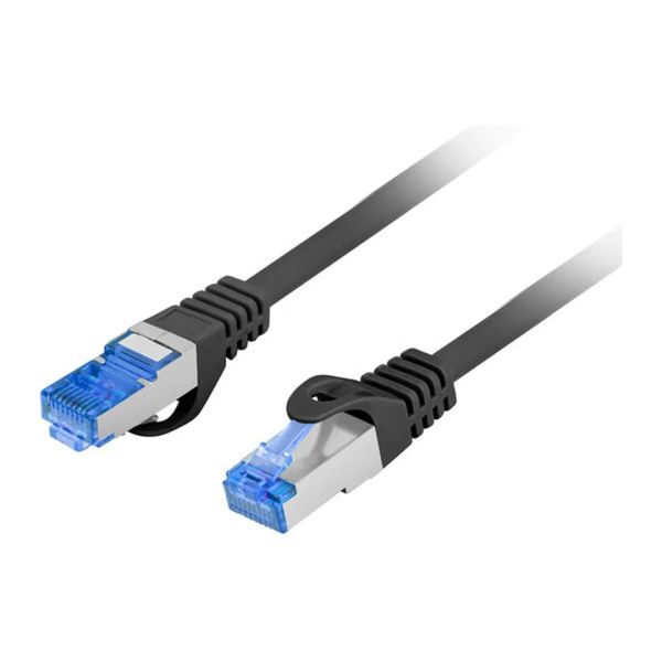 Patchcord CAT.6A s/ftp lszh cca 0.25m black fluke