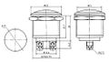 Přepínač tlačítko kulaté OFF-(ON) kov-typ1 (12V)